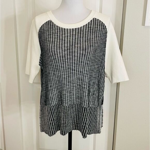 White + Warren 3/4 Sleeve Black and White Sweater size XS - Picture 11 of 11